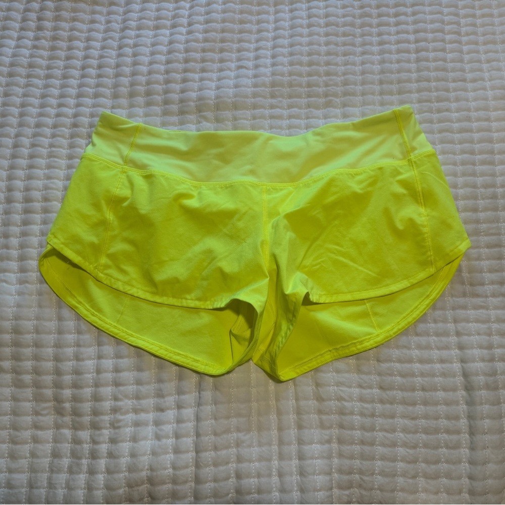 NWOT lululemon Speed Up Shorts 2.5inch Neon Yellow